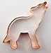 Howling Timber Wolf Copper Cookie Cutter, 4.75x4.75 inches
