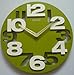 3D Big Digit Modern Contemporary Home Decor Round Wall Clock Green (GREEN, 1)