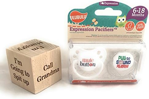New Dad Funny Gift First Time Daddy Kit Decision Block and Set of Two Ulubulu Pacifiers