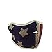 Distressed USA American Patriot Flag Reversible to Black Neoprene Half Face Mask