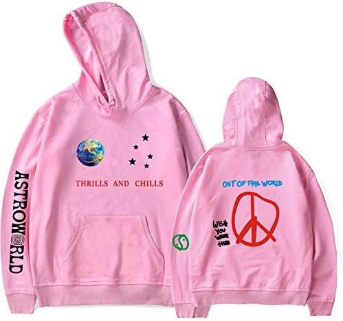 YIMIAO Men's Trendy Astroworld Hoodie Warm Hip Hop Rapper Travis Scotts Casual Jumper Long Sleeve