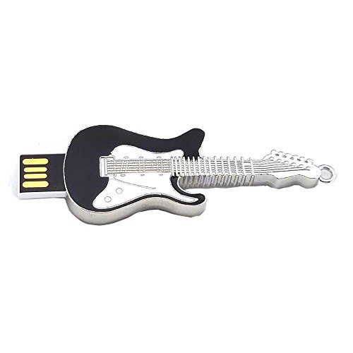 Aneew 16GB Black Pendrive Guitar Design Crystal USB Flash Drive