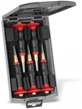 5 Piece - Starter Punch Set with Hand Guards in Portable Plastic Case