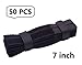 Jewoster 50pcs Cable Ties Reusable Fastening Cable Ties Cable Straps Strips Wire Organizer Cord Rope Holder for Laptop PC TV 7 Inch (50 pcs, Black)