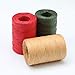 Resinta 327 Yards Raffia Twine Christmas Gift Packing Ribbon Craft Matte Raffia Paper for Christmas Gifts, Craft DIY Supply, Wrapping Hanging Tags, 3 Rolls, Red, Green, Craft