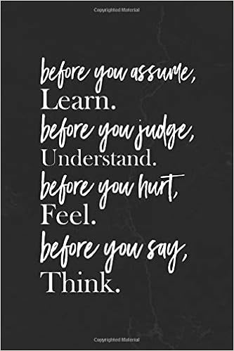 Amazon Com Before You Assume Learn Before You Judge Understand Before You Hurt Feel Before You Say Think Motivational Notebook Journal Positive Vibes Quote Lined Composition Book Inspirational Diary 9781661639303 Motivational Journals Mimik Amazon Com Before You Assume Learn Before You Judge Understand Before You Hurt Feel Before You Say Think Motivational Notebook Journal Positive Vibes Quote Lined Composition Book Inspirational Diary 9781661639303 Motivational Journals Mimik