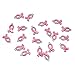 Pomeat 20PCS Pink Ribbon Pendants Breast Cancer Awareness Charms Beads Dangle Pendant Accessories
