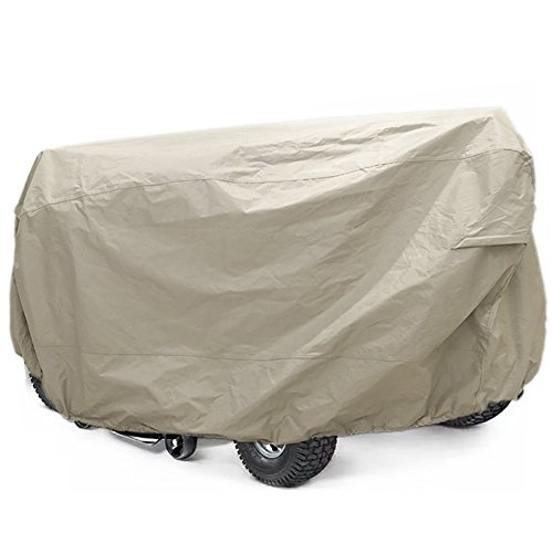 Lawn Mower Tractor Cover with Elastic Hems to Fit a Deck up to 54" Beige Color Product Size 72" L x 44" W x 46" H (Beige)