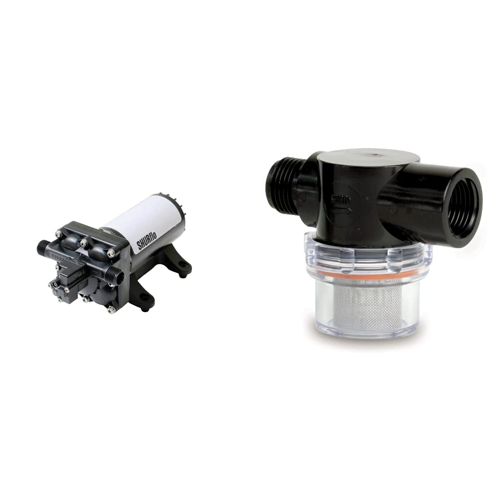 Shurflo Electric Water Pump Bundle with Strainer Image