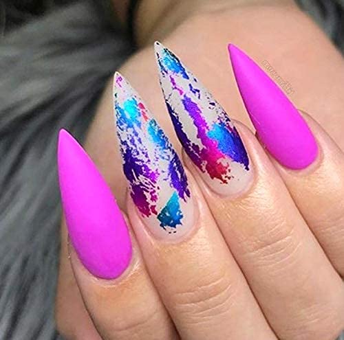 VIVACE Clear Stiletto 500 Acrylic False Fake Gel Nail Tips With Clear Plastic Case 27512 For Nail Salon Nail Shop (Clear Stiletto) - Image 7