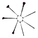 TTRWIN 7PCs Fashion Mermaid MakeUp Brushes Set Eyebrow Eyeliner Blush Foudation Cosmetic Tools