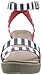 crocs Women's 15313 Leigh Graphic Wedge Sandal, Nautical Navy/White, 7 M US