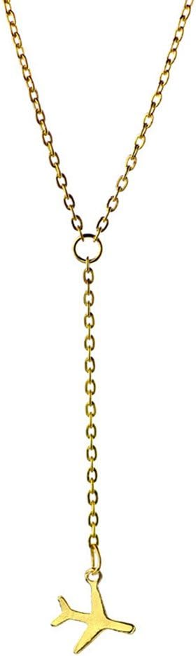 Goodtimes28 Fashion Plane Model Necklace Airplane Pendant Chain Women Tiny Jewelry Gift