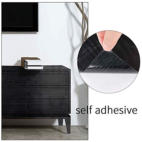 Black Wallpaper, Wood Peel and Stick Wallpaper, 17.71'' x 393.7