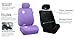 FH Group Front Set Cloth Car Seat Covers for Low Back Car Seats with Removable Headrest, Universal Fit, Airbag Compatible Seat Cover for SUV, Sedan, Van, Purple