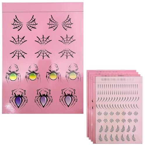 6 Pack Reusable Face Painting Practice Boards | A4 Size Stencil Sheets with 50+ Designs for Kids, Beginners | Party Artist Training Kit & Skill Guide