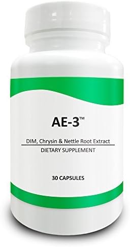 Pure Science AE-3 Chrysin with DIM &amp; Stinging Nettle Root Extract - Natural Aromatase Inhibitor &amp; Estrogen Blocker for Men - 30 Capsules by Pure Science Supplements