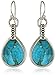 Barse Silhouette Sterling Silver Turquoise-Drop Earrings