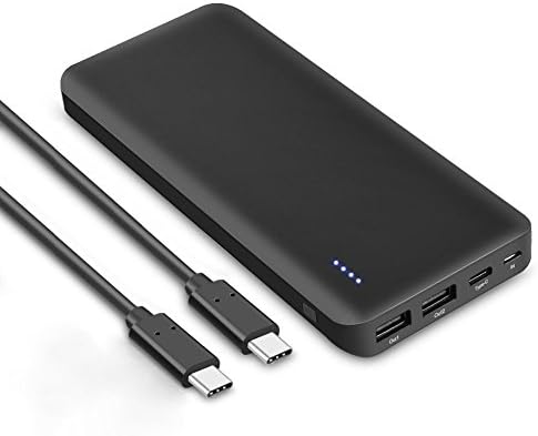 20000mAh Power Bank Power Delivery Portable Charger Pack External Battery with PD Type C Cable for iPhone Macbook Samsung S8 Note8 Nintendo Switch