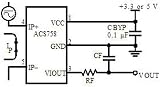 DollaTek 50A Linear Hall Current Sensor Module 120kHz 3-5.5V DIY Electronics view 4