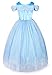 JerrisApparel Flower Girls Dress Princess Costume Butterfly Girl (6 Years, Sky Blue)
