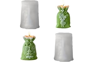 Lot de 2 moules en silicone pour bougies de Noël, décoration de table