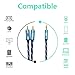 EMK RCA Cable 3.5mm Male to 2RCA Male Stereo Audio Adapter Cable[Nylon Braided,Durable and Flexible] AUX RCA Y Cord Compatible with Smartphones, MP3, Tablets, Speakers - Blue (3Ft/1Meters)