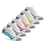 Prince Womens No Show Performance Socks for Running, Tennis, and Casual Use (Pack of 6) - White