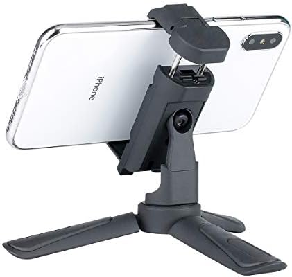 YILIWIT Mini Tabletop Tripod Mobile Phone Stand Holder 360° Rotation Support Horizontal Vertical Shooting Compatible for iPhone Xs 7 Plus Samsung Zhiyun Smooth 4 for DJI Osmo Pocket Gimbals GOPRO Hero 7 6 5 (Black)