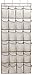KIMBORA Over The Door Hanging Shoe Organizer 24 Large Clear Mesh Pockets Shoe Hanger, Beige