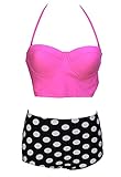 Cali Chic Women's Swimsuit Cutest Vintage High Waist New!
