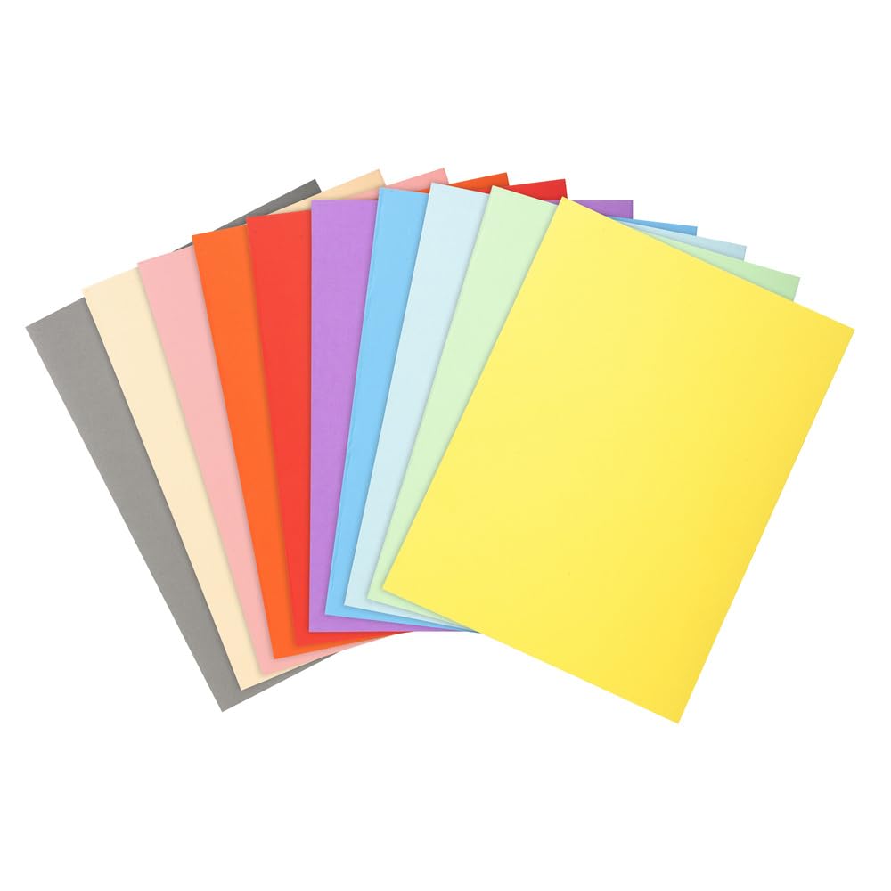 Exacompta - Ref 420200E - Forever Collection - Recycled Square Cut Folder - 240 x 320mm, 170gsm Recycled Board, Blue Angel Certified - Assorted Colours (Pack of 50)