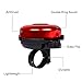 Bicycle Bell - Aluminum Bike Bell Ring - Classic Bicycle Bell for Adults Men Women Kids Girls Boys Bikes - Mountain Bike Accessories - Red