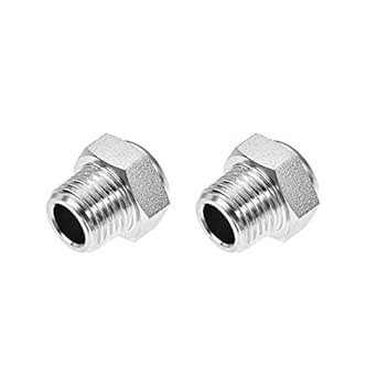uxcell Exhaust Muffler G1/4 Male Thread Strainer Stainless Steel Breather Pneumatic Air Muffler 2pcs