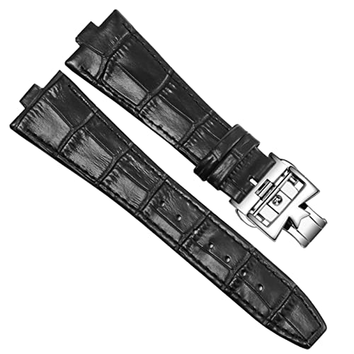 PRIFO Genuine Leather Watchband For Vacheron Constantin OVERSEAS Series 4500V 5500V P47040 Stainless Steel Buckle 25 * 8 mm Men Watch Strap