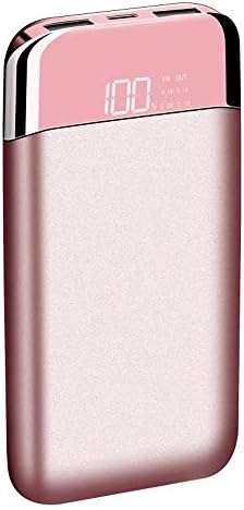 LAX 12000mAh Portable Power Bank - External Backup Battery with Power Reserve Display Compatible with iPhone Xs/Max/XR/X / 8/8 Plus (Rose Gold)