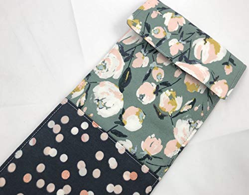 Curling Iron Holder Cover or Flat Iron Case - Everlasting Blooms Pink - Thumbnail 5