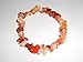 1pc Natural Healing Crystal Fire Agate Chip Gemstone 7 Inch Stretch Bracelet