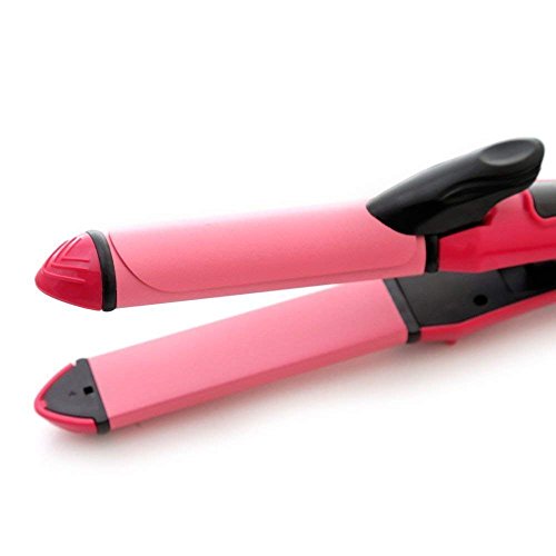TECHICON 2 In 1 Hair Straightener And Curler For Women With Ceramic Plate | Hair Straightener And Curler Combo (Pink) 3 TECHICON 2 In 1 Hair Straightener And Curler For Women With Ceramic Plate | Hair Straightener And Curler Combo (Pink) - Image 3