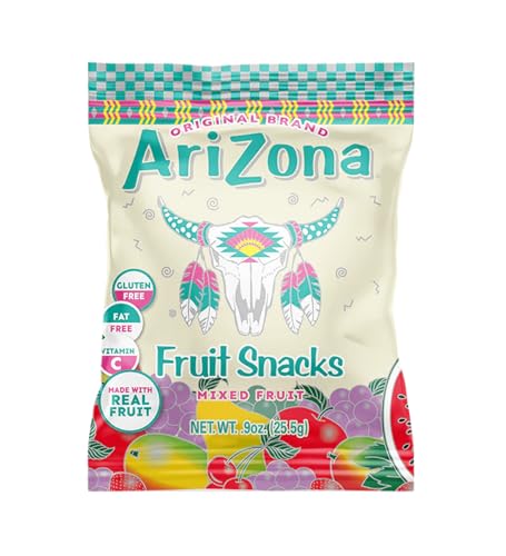 ARIZONA ICED TEA FRUIT SNACKS, MIXED FRUIT – 0.9 OZ, 10 COUNT BOX