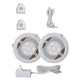 Haian Support Under Bed Lights Motion Sensor for Double Bed, Motion Activated Bed LED Light Strip with Automatic Shut Off Timer, 47in, Warm White 2700K Dimmable
