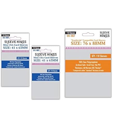 Amazon.com: Sleeve Kings Zombicide Compatible Sleeves 76 X 88 mm (4x110  Pack, 440 Sleeves) : Toys & Games