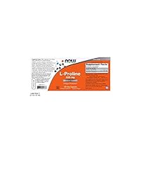 Now Foods l-proline 500 mg, veg-capsules, 120-count, No Model, 2