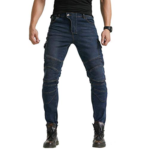image for VNFOX Men's Motorcycle Riding Pants Denim Jeans Protect Pads Equipment