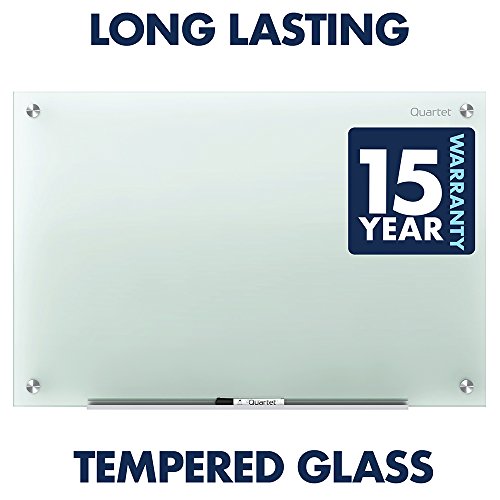 Quartet Glass Whiteboard, Non-Magnetic Dry Erase White Board, 8' x 4', Infinity, Frosted Surface (G9648F)