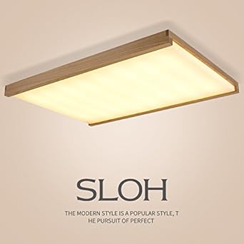 Bgmdjcf Rectangular Living Room Ceiling Light Wooden Bedroom Rooms