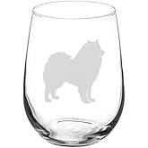 MIP Wine Glass Goblet Samoyed (17 oz Stemless)