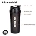 BOTTLED JOY Protein Shaker Bottle, Non-Toxic Wide Mouth 100% Leak Proof Shake Water Bottles 27oz 800ml (Black)