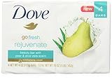 Dove Go Fresh Beauty Bar Pear and Aloe Vera, 4 Ounce, 4 bars