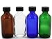 Vivaplex, 12, Assorted Colors, 2 oz Glass Bottles, with Lids